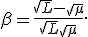 
\beta = \frac{\sqrt{L} - \sqrt{\mu}}{\sqrt{L} + \sqrt{\mu}}.
