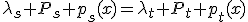 \lambda_s P_s p_s(x)=\lambda_t P_t p_t(x)