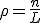 \rho = \frac{n}{L}