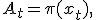 A_t=\pi(x_t),