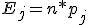 E_{j}=n*p_{j}