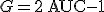 G = 2\,\mathrm{AUC} - 1