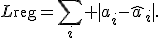 L_{\mathrm{reg}}=\sum_i |a_i-\hat{a}_i|.