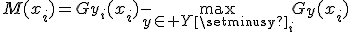 M(x_i)=G_{y_i}(x_i)-\max_{y\in Y\setminusy_i}G_y(x_i)