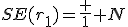 SE(r_1)=\frac {1} {N};