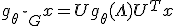 g_\theta \star_G x = U g_\theta(\Lambda) U^T x