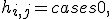 h_{i,j} = \begin{cases} 0, & x_i>x_j; \\ 1, & x_i \leq x_j. \end{cases} \quad (i<j)