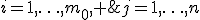 X_{ij} \sim N(0,1), \;i=1,\ldots,m_0, \;j=1,\ldots,n;