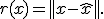 r(x) = ||x - \hat{x}||.