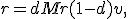 r = dMr + (1-d)v,