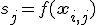 s_j = f(\mathbf{x}_{i,j})