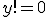 y!=0