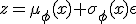 z=\mu_\phi(x)+\sigma_\phi(x)\epsilon