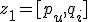 z_1 = [p_u, q_i]