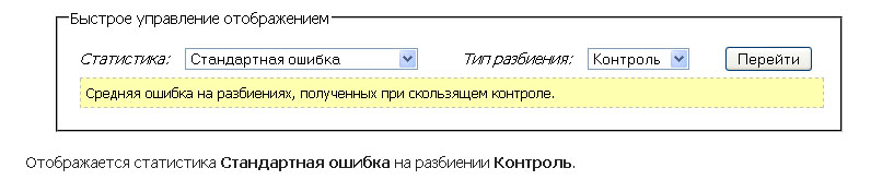 Блок быстрого управления отчётом